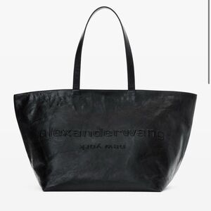 Alexander Wang punch tote bag in crackle patent leather